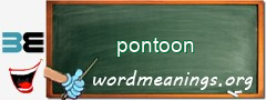 WordMeaning blackboard for pontoon